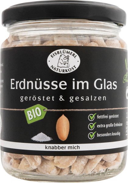 Erdnüsse im Glas geröstet und gesalzen 135g