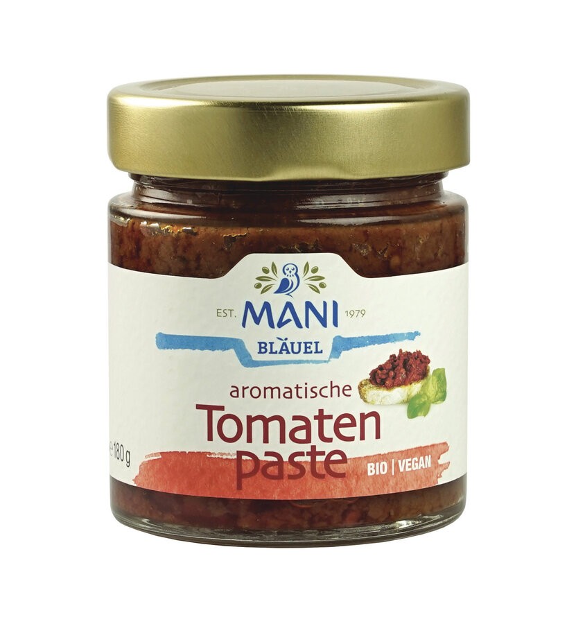 Stelle dir vor, wie die Aromen des Mittelmeers deine Küche bereichern: Die MANI® Tomatenpaste, hergestellt aus sonnengetrockneten Tomaten, verfeinert mit erstklassigem Olivenöl und einem Hauch von Basilikum, macht es möglich. Ideal für Liebhaber von hochwertigen Zutaten. Ob als Basis für raffinierte Saucen, als Geschmacksverstärker für Dips oder als Geheimzutat in Marinaden – diese Tomatenpaste ist ein vielseitiger Begleiter, der deine Gerichte auf das nächste Level hebt.