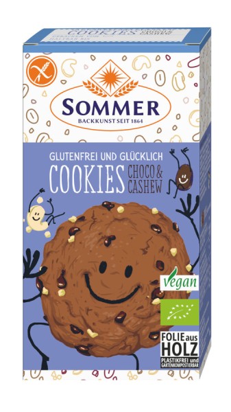 Sommer &amp; Co. Cookies Schoko Cashew, 125 g Packung