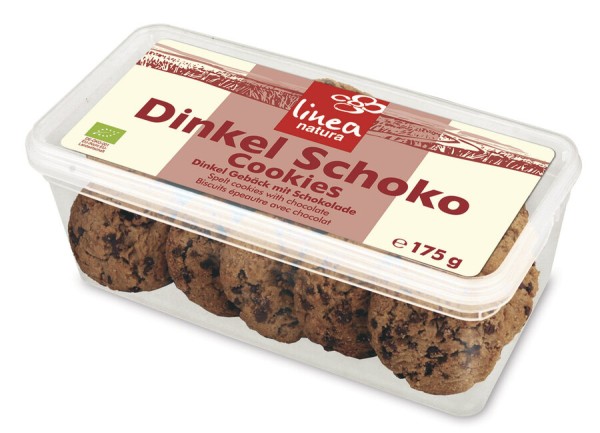 linea natura Dinkel Schoko Cookies, 175 g Packung