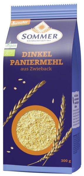 Sommer &amp; Co. Dinkel Paniermehl aus Zwieback, 300 g