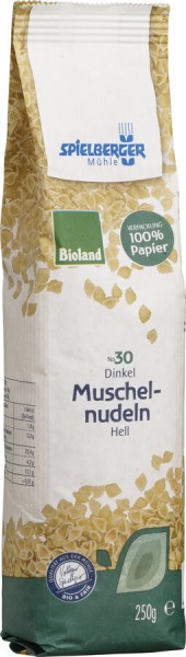 Spielberger Dinkel-Muschelnudeln, bioland, 250 gr