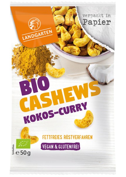Landgarten Cashews Kokos-Curry, 50 gr Beutel