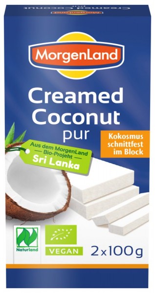 Morgenland Creamed Coconut pur, 100%, 200 gr Packu