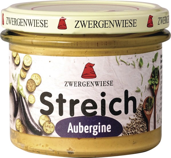 Zwergenwiese Aubergine Streich, 180 gr Glas