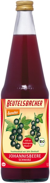 Beutelsbacher schwarze Johannisbeere demeter, 0,7