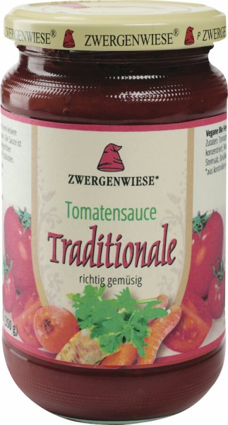 Zwergenwiese Tomatensauce Tradizionale, 340 ml Gla