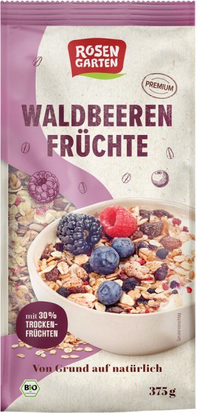 Rosengarten Waldbeeren-Früchte-Müsli, 375 gr Packu