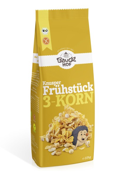 Bauckhof 3-Korn Knusper Frühstück, 225 gr Packung