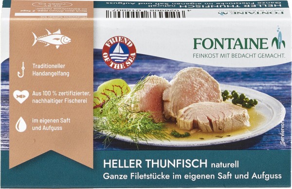 Fontaine Heller Thunfisch, naturell, 120 gr Dose (