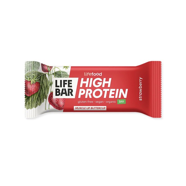 Lifefood Lifebar Protein Erdbeere , 40 g Stück